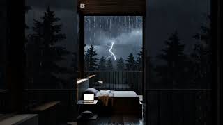 Rainy Night in a Dark Bedroom 🌧️ Sleep in Minutes #shorts #relax #rain