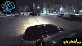 Winter fun with BMW E30, snow and .. POLICE!