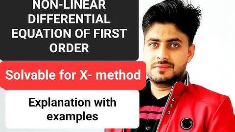 Non-Linear Differential Equation(Solvable for X-method)of first order| B.sc |M.sc |Engineering|Gate|
