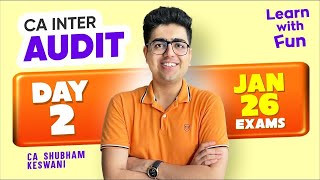 Details Day 2 | CA Inter Audit Jan/May ’26 | CA Shubham Keswani (AIR 8) @CAPOINT Update