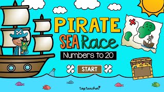 Interactive Numbers to 20 Game - pIrate Sea Race screenshot 1