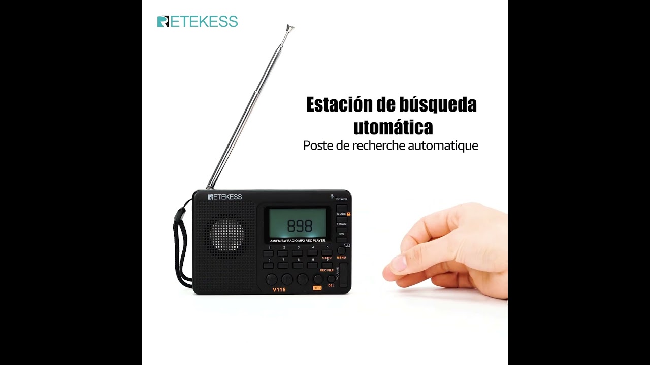 Retekess V115 Radio Fm Am Portable Mini Radio Fm Numérique De Poch