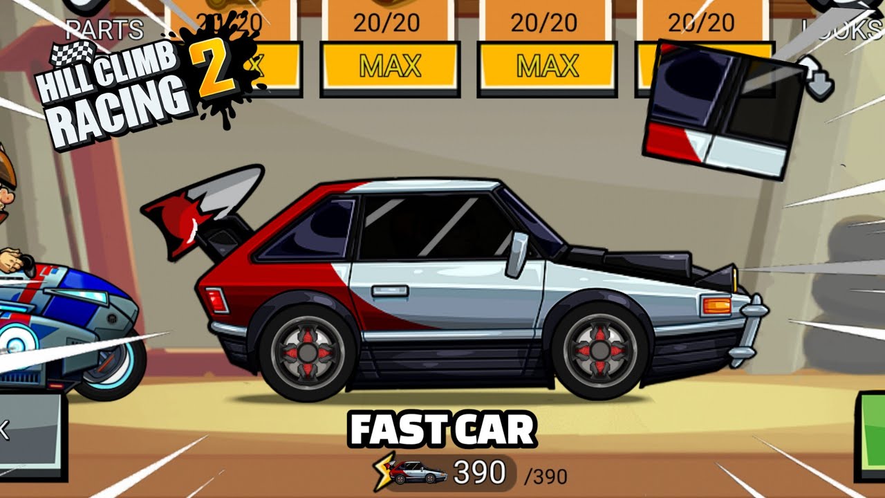 Hill climb racing - fast car 🚗 gameplay #hcr #hillclimbracing #gameplay  #gaming #1k 