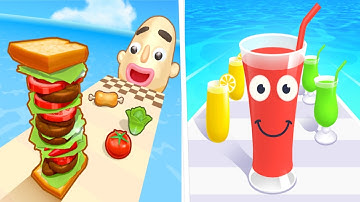 Sandwich Runner VS juice run-All Level gameplay android ios new update 