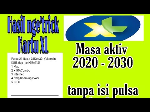 Kartu xl yang anda gunakan akan aktif slama 1 tahun tanpa perlu mengisi ulang pulsa lagi jika melaku. 