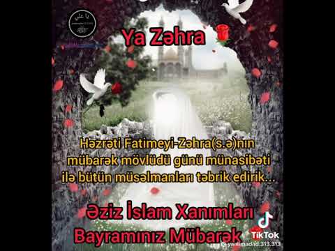 Whatsapp ucun dini status Xanim Zehra (s.e) min mubarek movludu🌹💖 23.01.2022