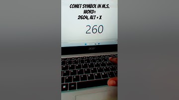 Comet symbol in MS Word #shortvideo #msoffice #microsoftword #microsoft #wordprocessor #laptop #acer