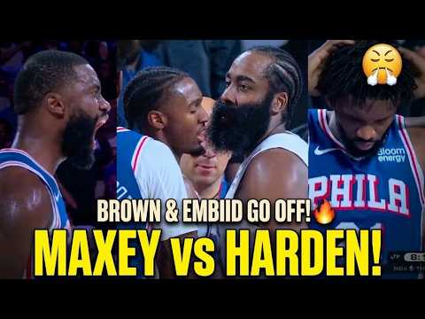 MAXEY vs HARDEN! 💥 JAYLEN BROWN & JOEL EMBIID TAKE OVER THE 4TH QUARTER VS CAVS! 🏀🔥