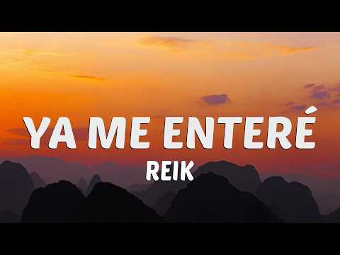 Reik - I Already Found Out (Lyrics)