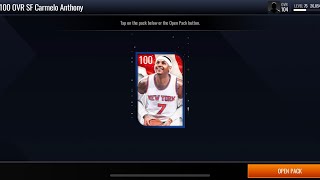 Claiming 105 ovr Carmelo Anthony in nba live mobile