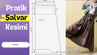 5 Daki̇ka Da Kes Di̇k Ve Gi̇y...çok Kolay Şalvar Kesi̇mi̇