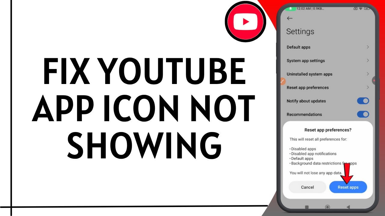 How To Fix YouTube App Icon Not Showing On Android Phone (2025 ...