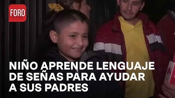 Niño aprendió lenguaje de señas para poder ayudar a sus papás - Las Noticias
