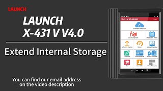 LAUNCH X-431 V V4.0 Extend Internal Storage