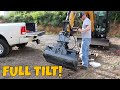 Installing a tilt bucket on the Mini Excavator