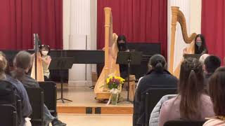 Performing Triptic dance as the lead harpist