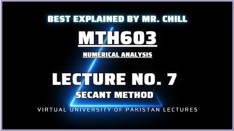 MTH603 Lecture No 7 best explained Short Lecture