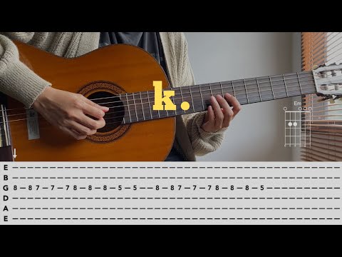 K. - Cigarettes After Sex | simple guitar tabs + chord