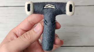 Asmr Alphabet Lore T Needlefelt Wool Art