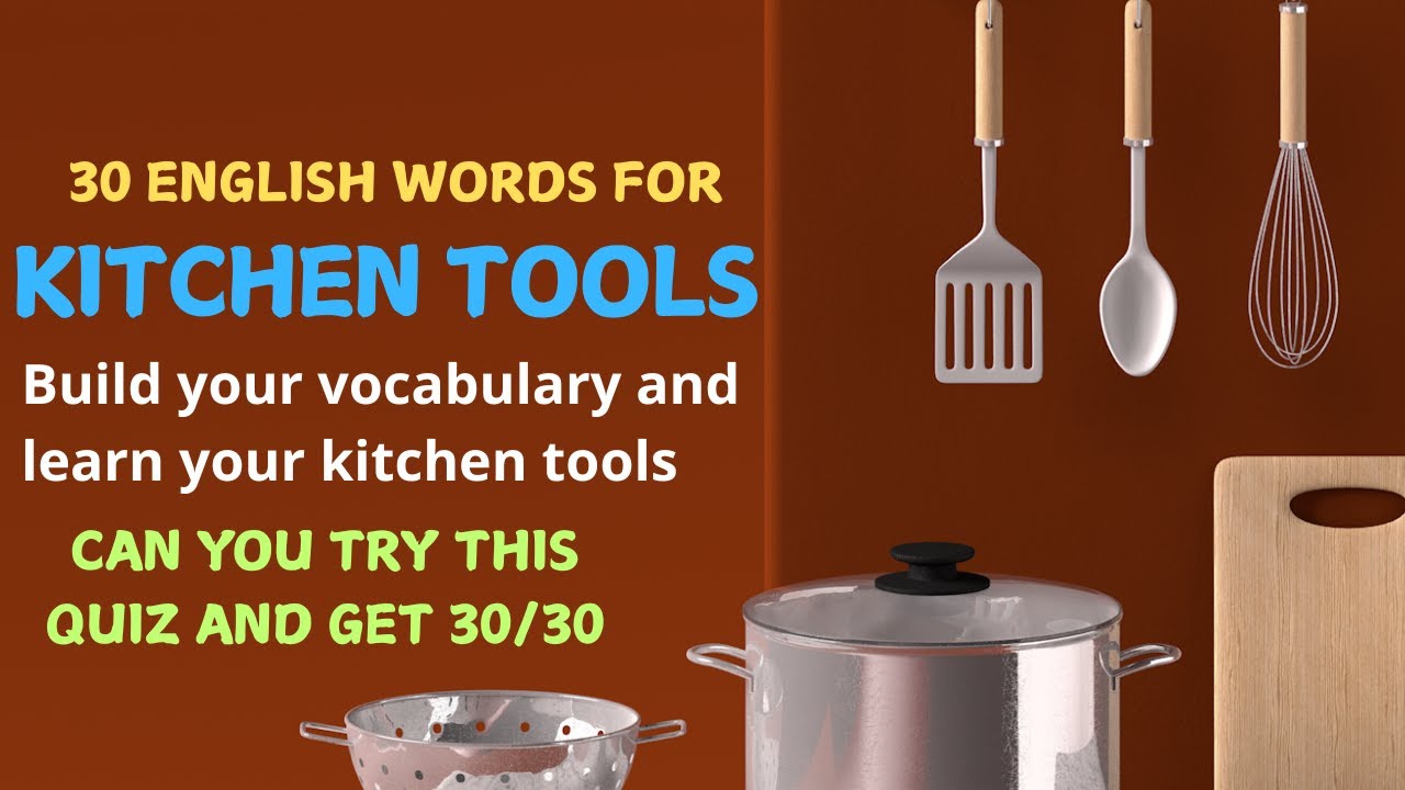 30 Kitchen Tools Vocabulary Quiz | Learn English with Modi | Cooking Tools Test 