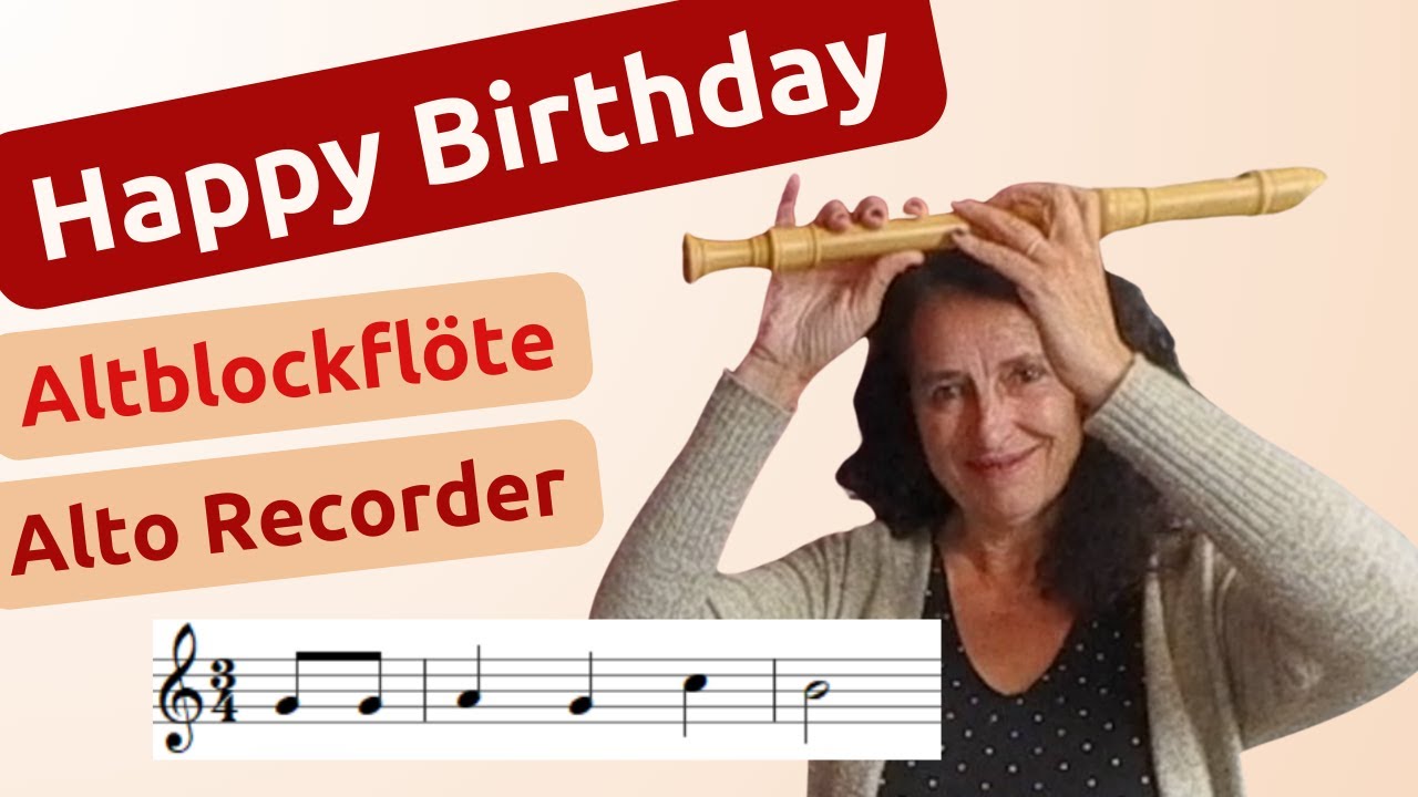 Happy Birthday auf der Altblockflöte spielen / Alto Recorder / 