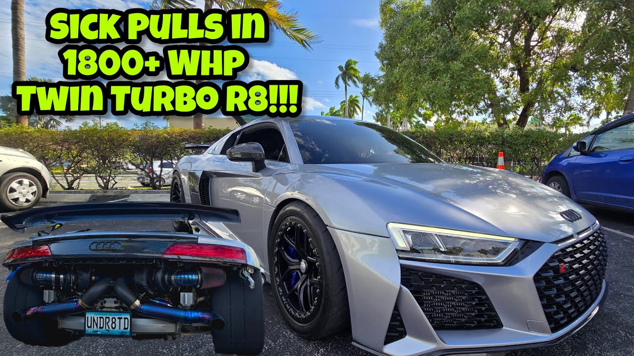 Sick Pulls in Seiji's 1800+ WHP Twin Turbo R8! - YouTube