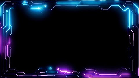 Neon Border Black Screen Background | Border Effects | Neon Light Effect Borders and Frame