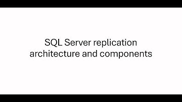 1. SQL Server replication architecture and components