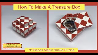 How To Make A Treasure Box - 72 Pieces Magic Snake Puzzle - 魔 尺 72 段