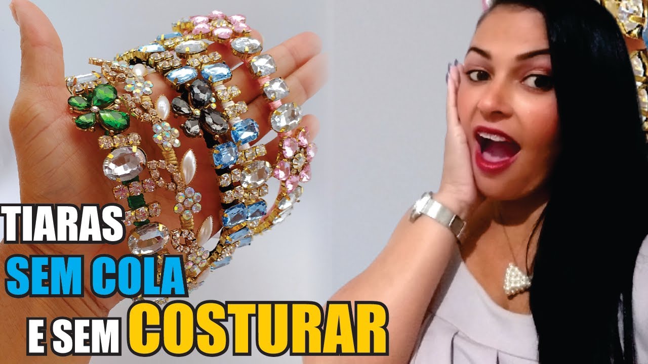 COMO FAZER TIARAS USANDO CABEDAL de METRO SEM COSTURAR e SEM USAR COLA