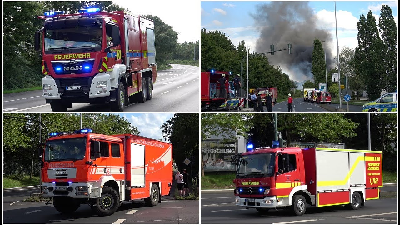 [WF CHEMPARK] Einsatzfahrten zu Großbrand in Leverkusen - Teil 1/2