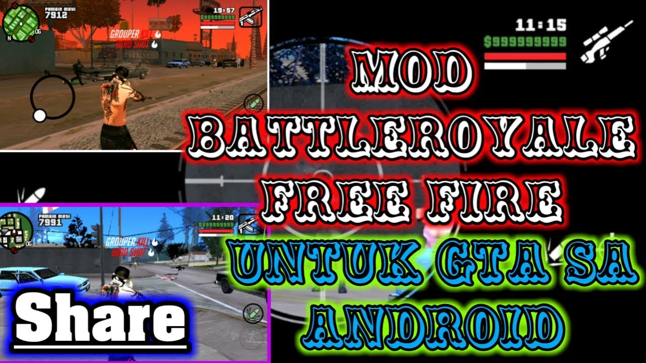 Mod BattleRoyale Untuk Gta sa Android - YouTube