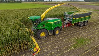 On Track: CTF maize harvest | Corn chopping | 12 row John Deere 8600i, Claas & Fendt