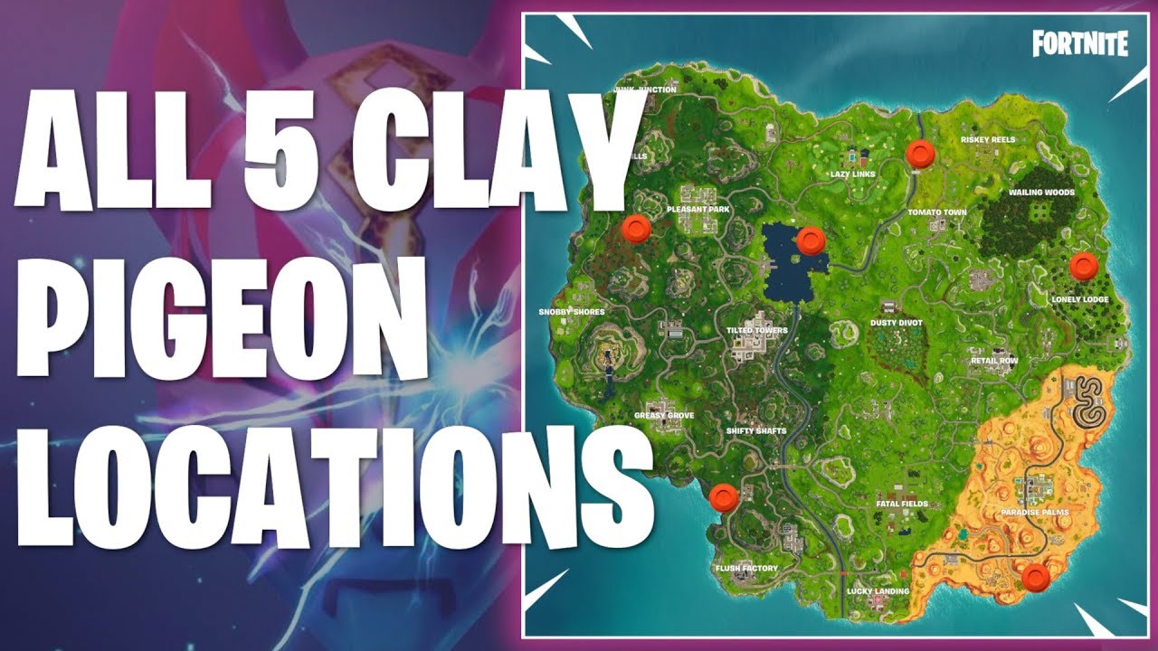 ALL 5 CLAY PIGEON LOCATIONS! "Shoot a Clay Pigeon at Different