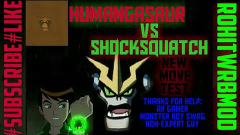 Wr3d Ben 10 Mod Humangasaur vs Shocksquatch & New move Test