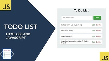 Create A Todo List App in HTML CSS & JavaScript  Todo App in JavaScript