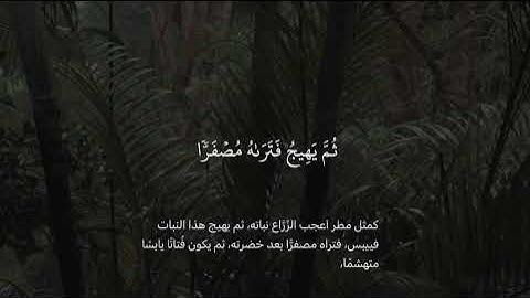 سورة الحديد الآية﴿20﴾ القارئ سعد الغامدي 