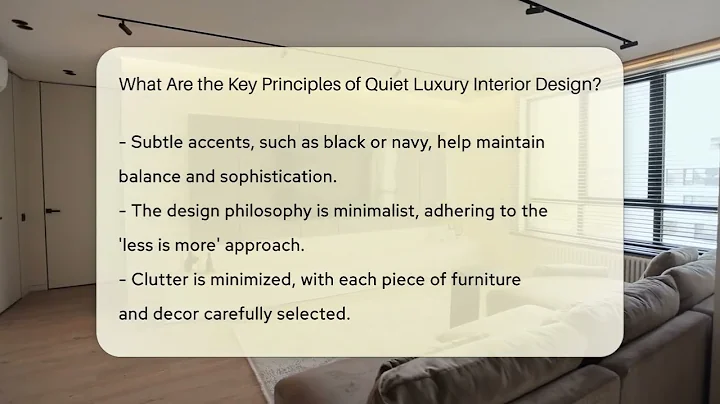 What Are the Key Principles of Quiet Luxury Interior Design? - Style Your Decor