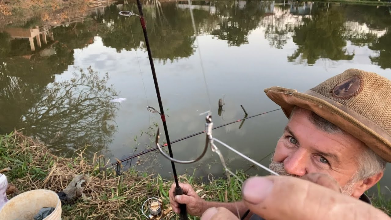 Passo a passo - pesca sem isca - técnica da (antena parabólica)