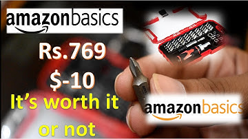 Unboxing and Review AmazonBasics 41-Piece Magnetic Ratchet Screwdriver Set.  #screwdriver#Amazon