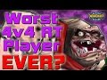 Warcraft 3 - Worst 4v4 RT Player EVER?