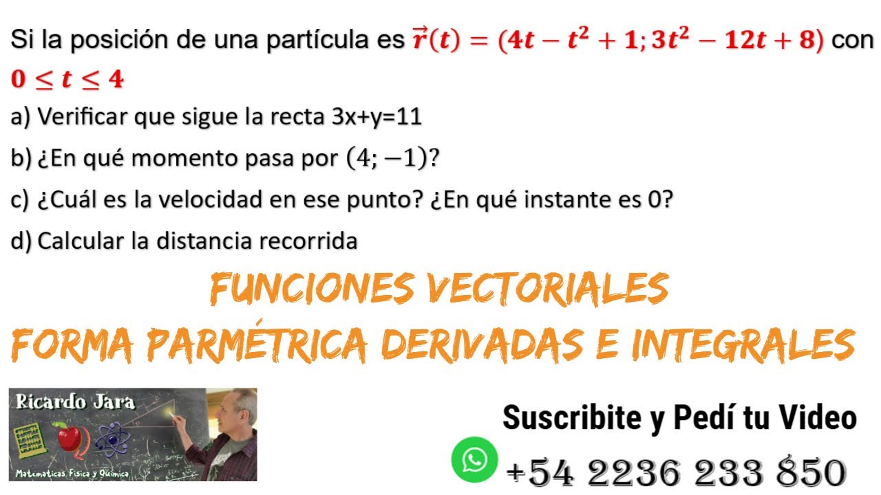 Función Vectorial Derivada e Integral