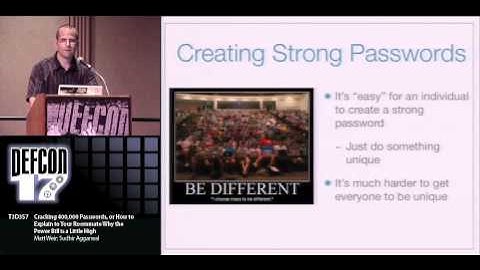 DEFCON 17: Cracking 400,000 Passwords, or How to Explain to Your Roommate why Power Bill is a High