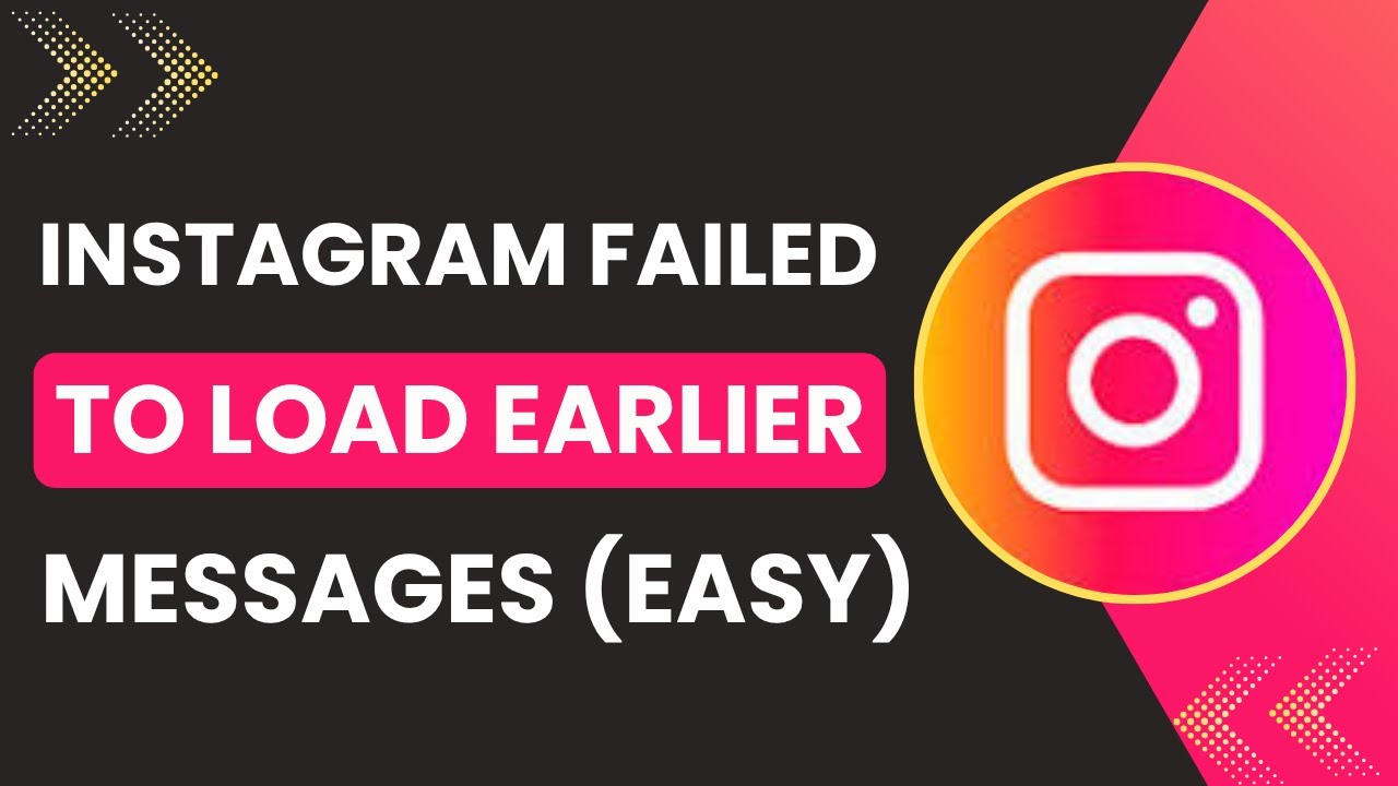 Instagram не смог загрузить предыдущие сообщения. Исправление