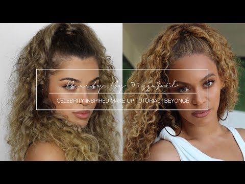 CELEBRITY ISPIRATO TRUCCO & CAPELLI RICCI TUTORIAL | BEYONCE | INGLESE