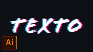 Efecto Texto Anaglifo 3D Simple en Adobe Illustrator | Tutorial Diseño Gráfico