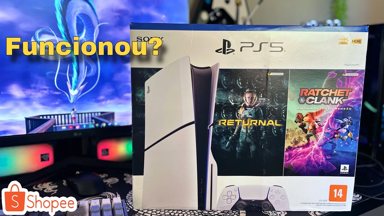 FINALMENTE! COMPREI UM PS5 SLIM DIRETO DA SHOPEE EM 2025 (unboxing)