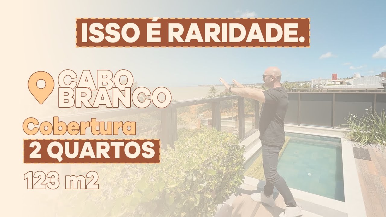 Linda cobertura com VISTA MAR e toda mobiliada em Cabo Branco João Pessoa Paraíba