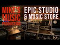 Mikes music production epic recording studio above a music store