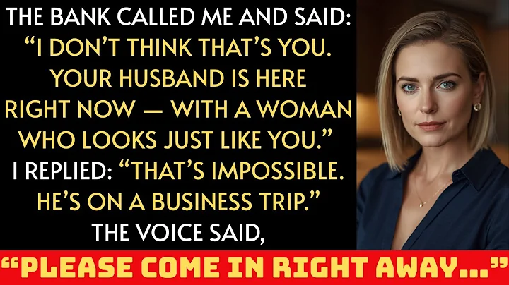 He bank called- “Your husband’s here with a woman who looks like you.” Wasn’t he on a business trip?